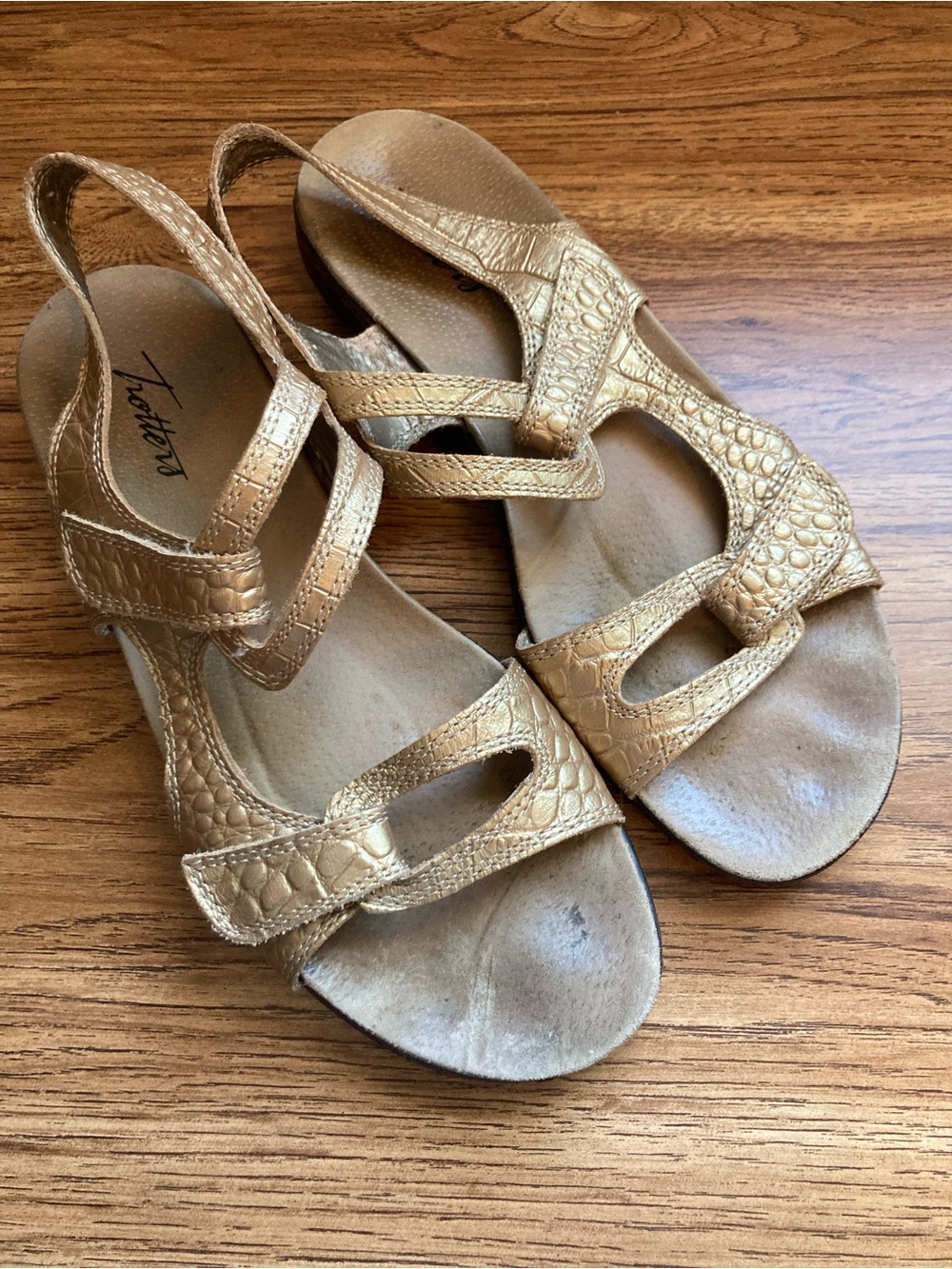 Trotters Matte Gold Sandals 9.5N (USED)